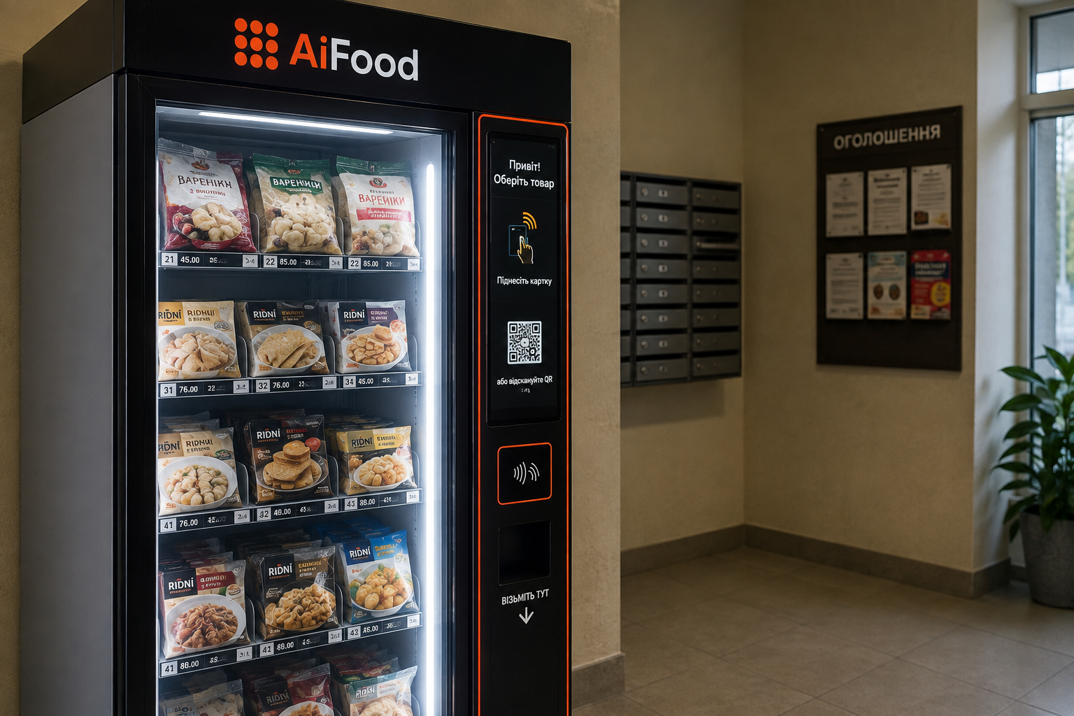 Морозилка з напівфабрикатами в під'їзді — бізнес з AiFood