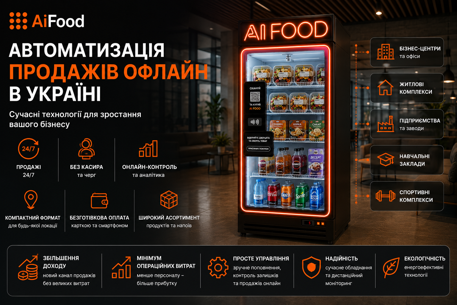 Автоматизація продажів офлайн в Україні — рішення AiFood