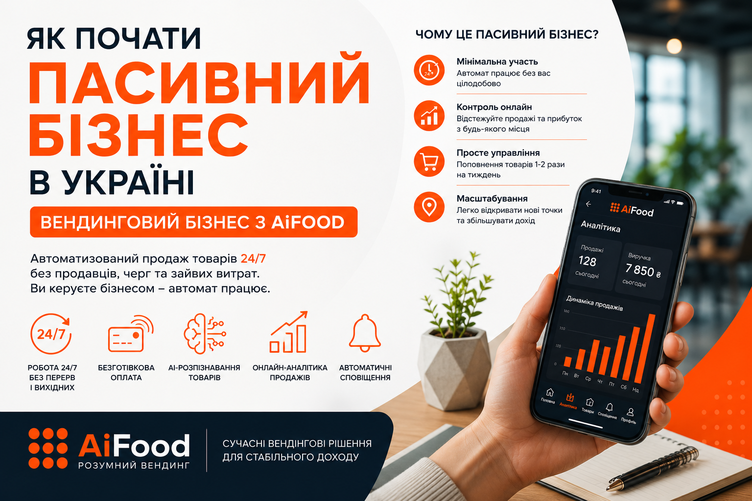 Як почати пасивний бізнес в Україні: вендинг з AiFood