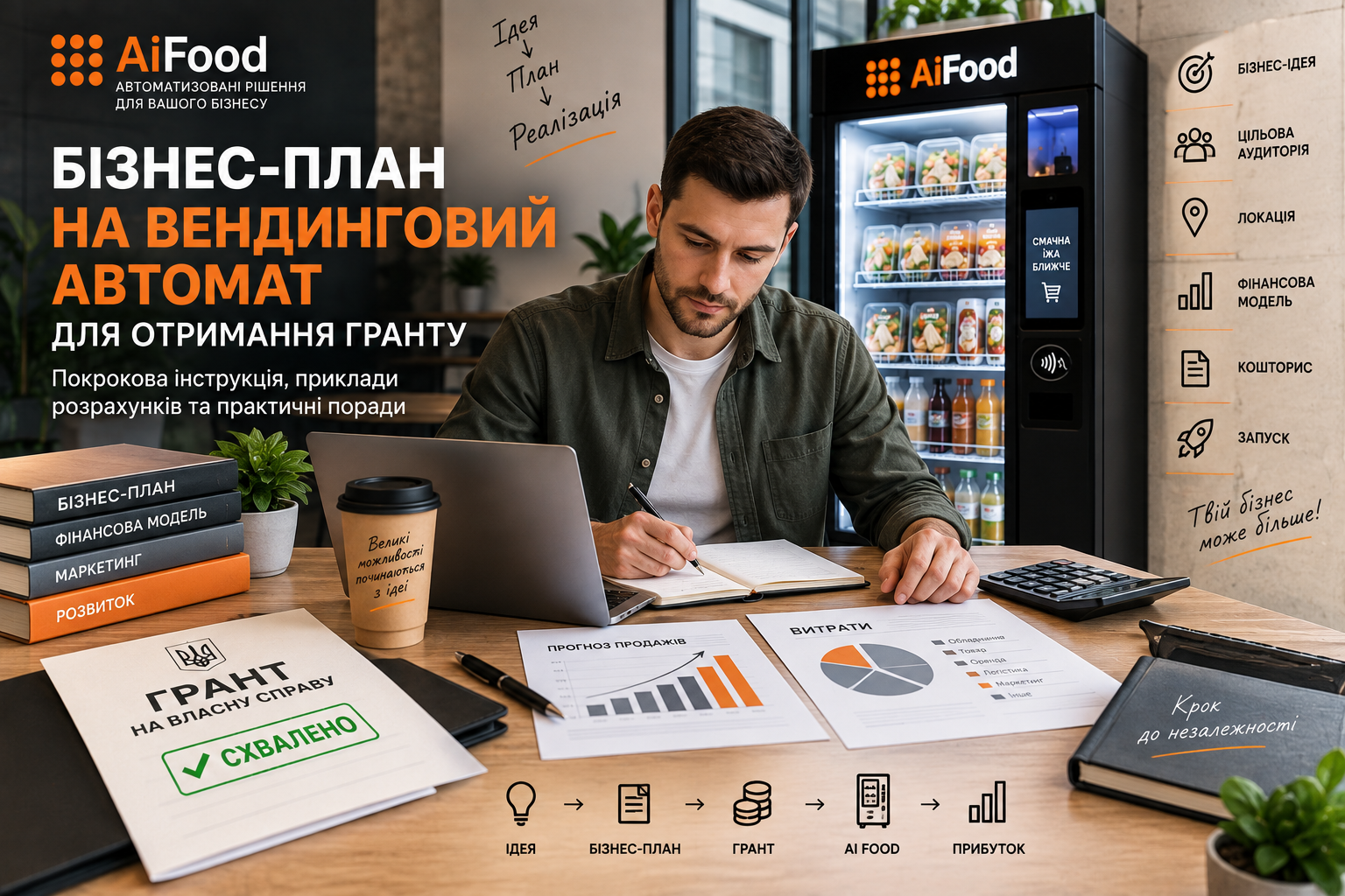 Бізнес-план на вендинговий автомат для гранту 2026 | AiFood